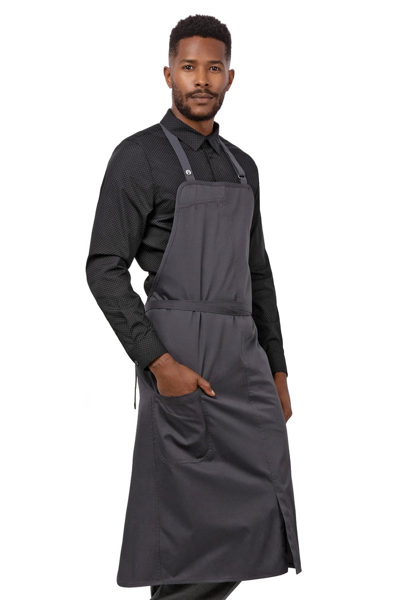 Chef Works Unisex Brio Chef Apron, Charcoal, One Size - Image 2